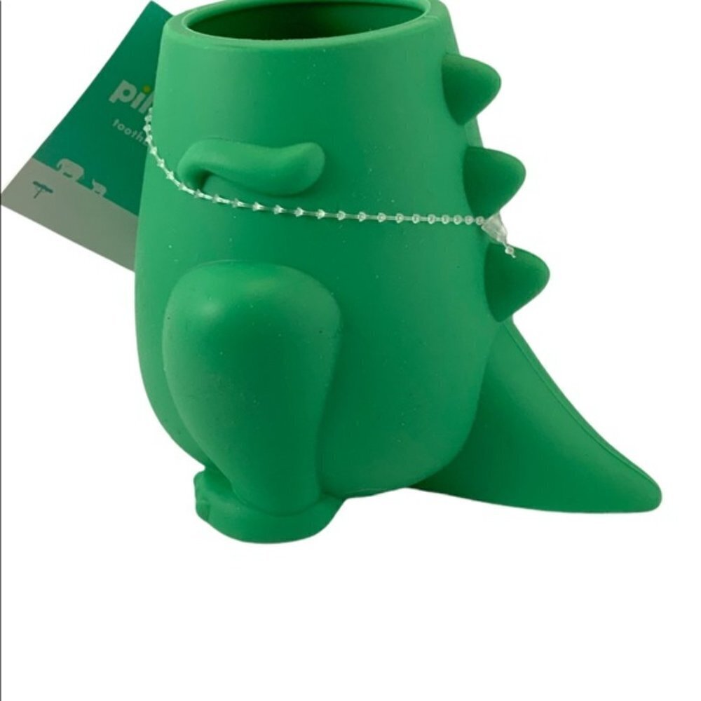 Dino Dinosaur Kids Toothbrush Holder Multi Purpose Dinosaur Storage Green - Picture 7 of 9